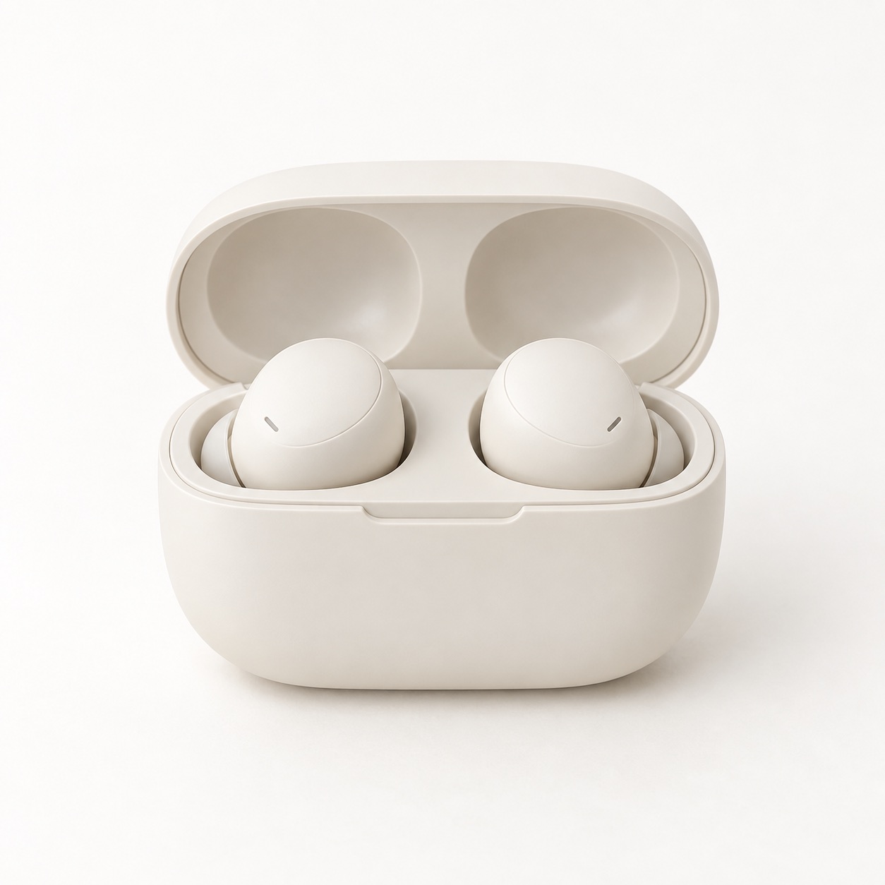 Black wireless earbuds