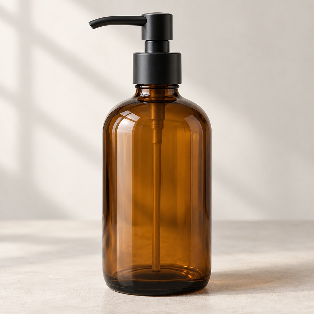 Amber soap dispenser