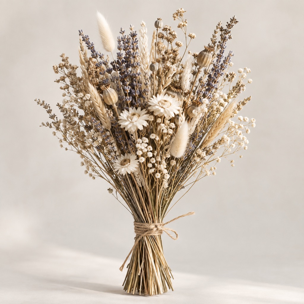 Dried flower posy