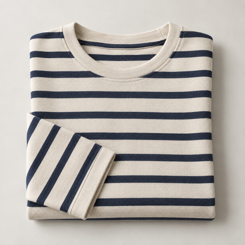 Striped long-sleeve tee
