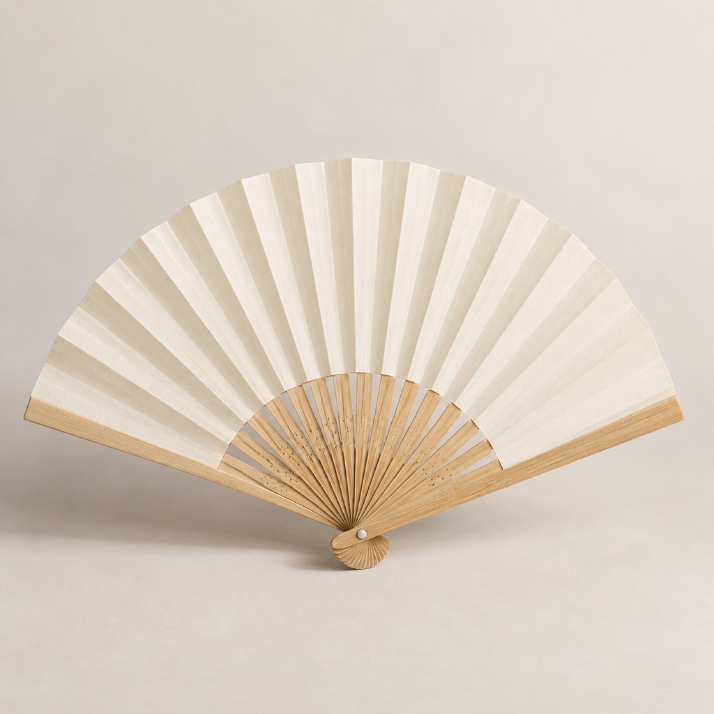 Bamboo folding fan