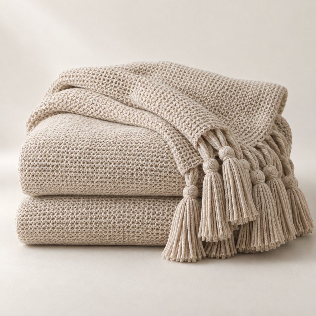 Comfort knit throw