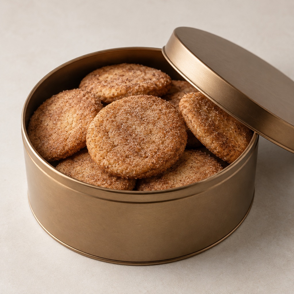 Spiced cookie tin