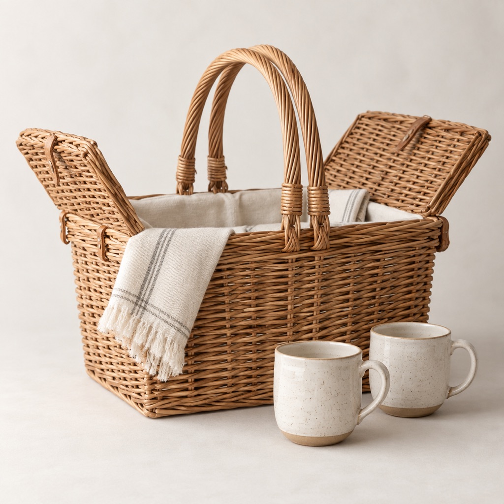 Summer picnic basket