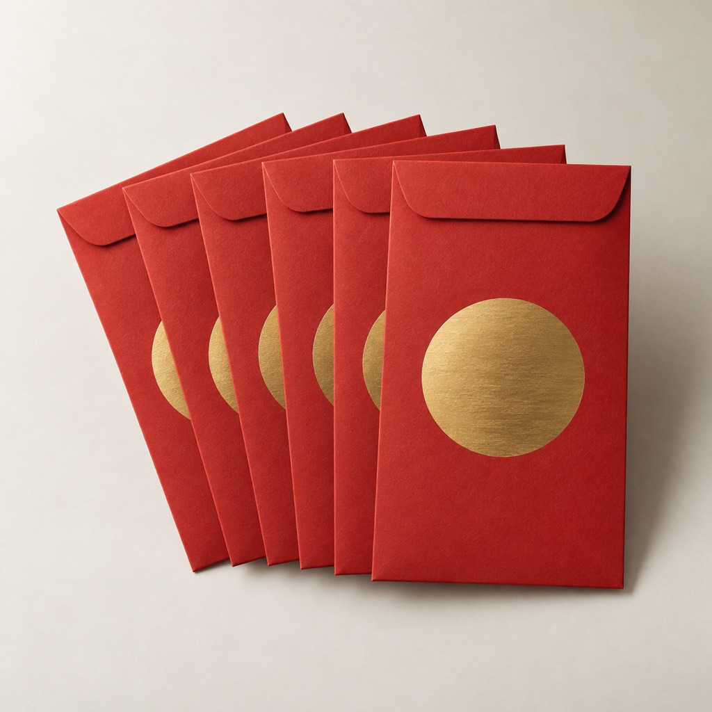 Vermilion envelope set