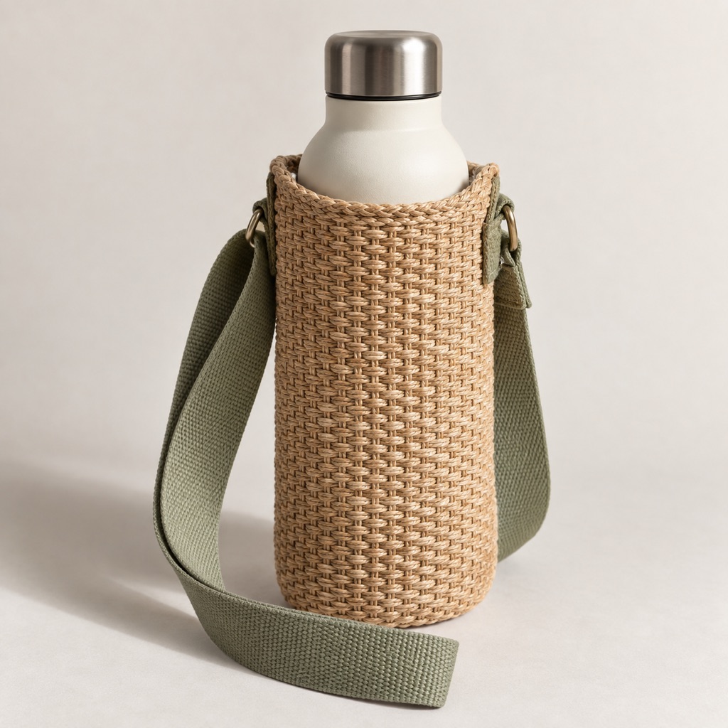 Woven bottle carrier